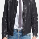 Diesel ‘L-Ajuga’ Leather Bomber Jacket