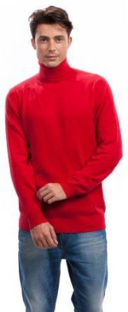 Citizen Cashmere Mens Red Turtleneck Sweater - Urbasm
