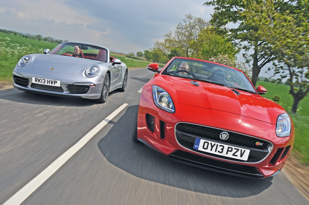 Jaguar F-type vs Porsche 911