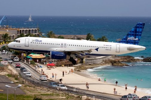 plane on beach