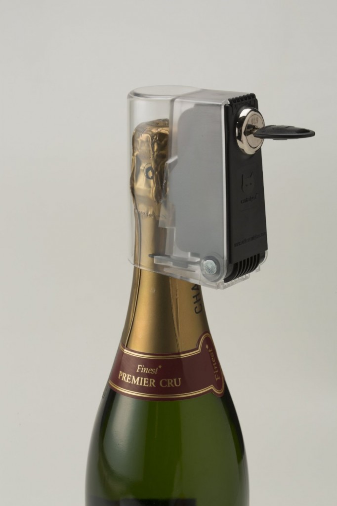 wine and whiskey bottle lock