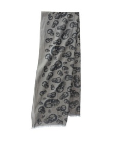 John Varvatos Skull print scarf