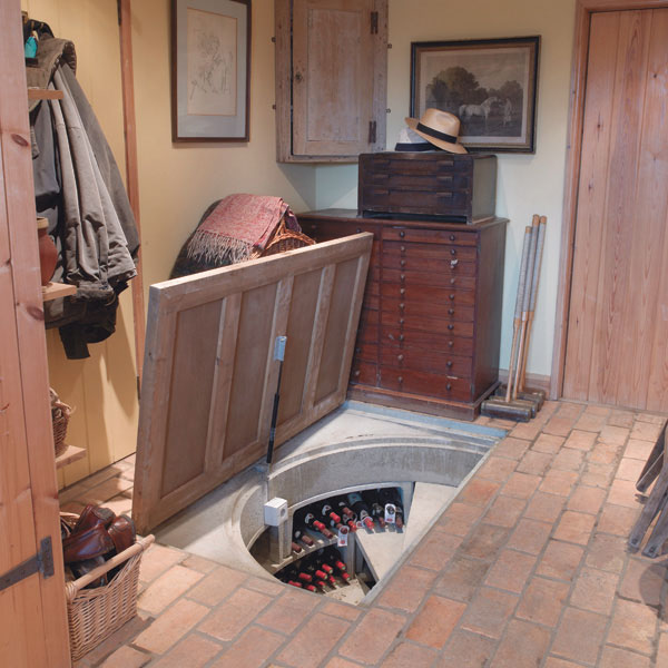 Underground-Wine-Cellar-in-Warehouse-with-Trap-Door