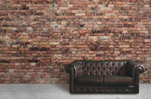 Black and Red Aged Brick Wall Mural