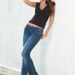 beautiful brunette - jeans - Urbasm
