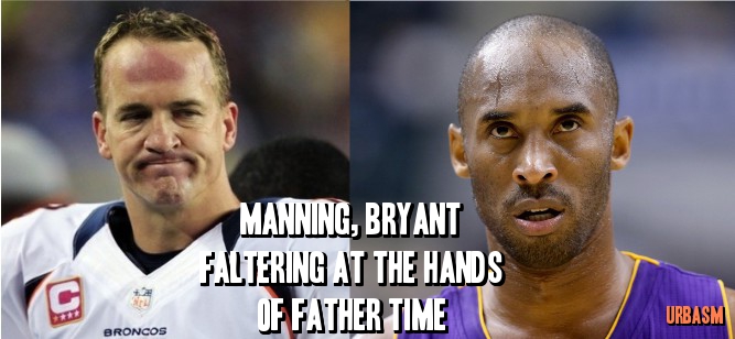 Manning, Bryant Faltering at the Hands of Father Time