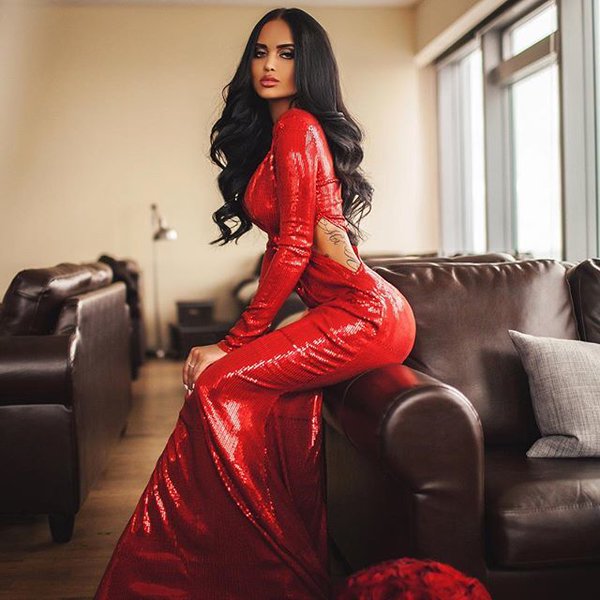 Nita Kuzmina Hot Model Red Dress Urbasm 