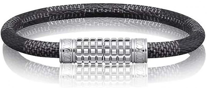 Louis Vuitton Damier Graphite Canvas Digit Bracelet - Black, Brass